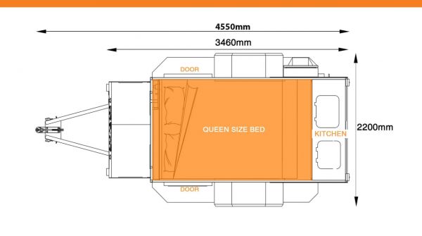 2025 Oz Star Caravans NUMBAT SERIES 7FT COUPLES Campervan image