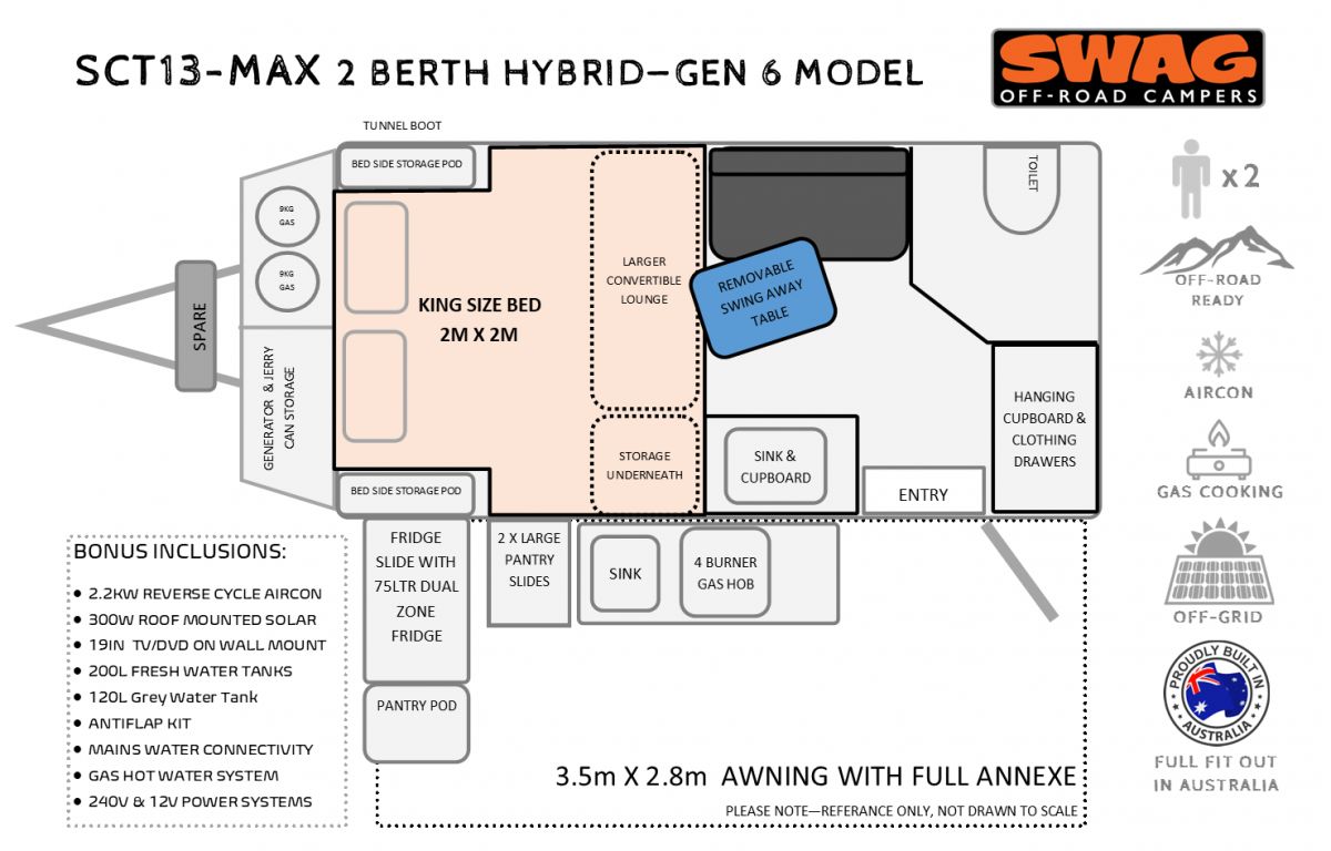 Image for 2023 Swag SCT13-Max Hybrid Caravan 1