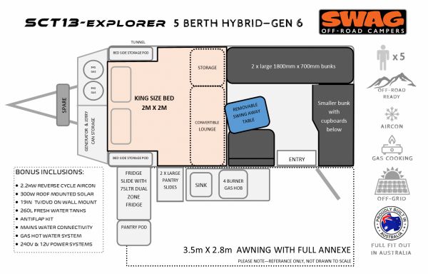 2023 Swag SCT13-Explorer Family Hybrid Caravan image