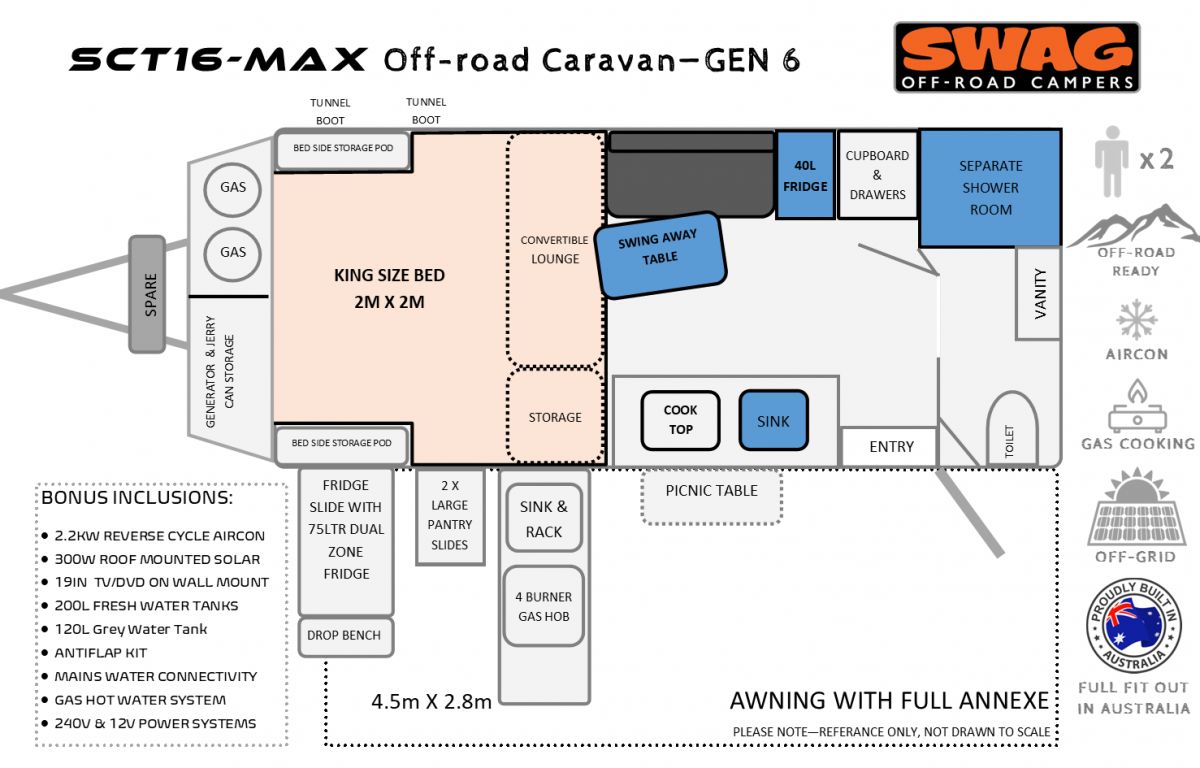 2023 Swag Sct16-couples Hybrid Poptop Caravan For Sale At $71,990
