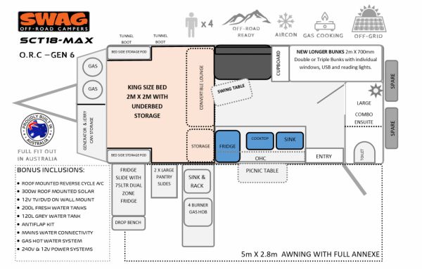 2023 Swag SCT18 Double Bunk Off Road Caravan image