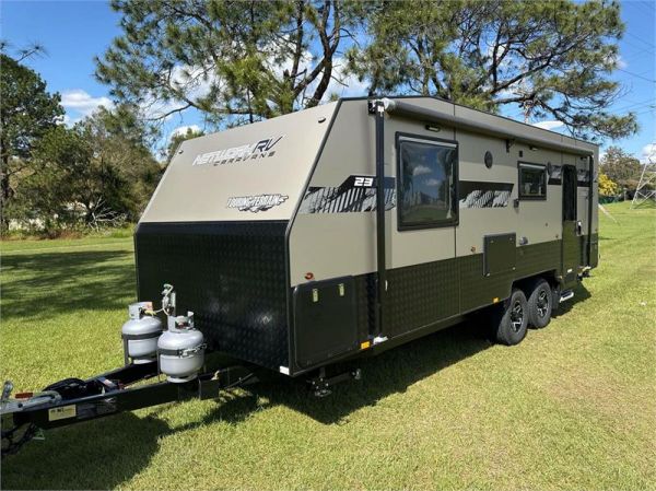 2025 Network RV Caravans Touring Terrain 23' Rear Club Lounge Caravan image