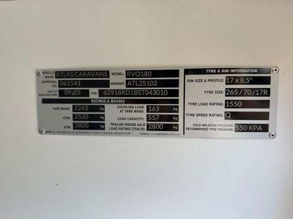 2025 Atlas Caravans Rvo Off Road Caravan 180RD image