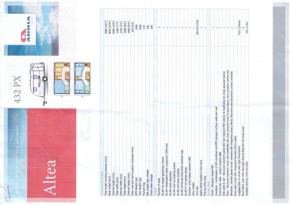 2014 Adria Altea 432 Px Caravan image