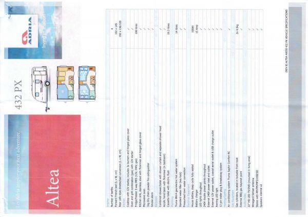 2014 Adria Altea 432 Px Caravan image