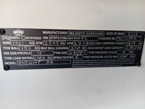 2022 Majestic Knight 18' Caravan ENSUITE image