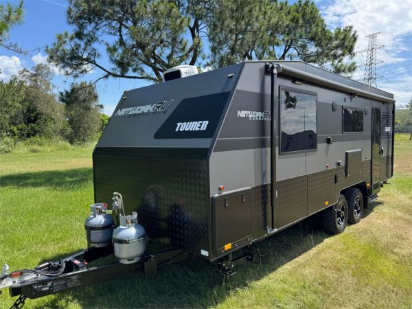 2026 Network RV Caravans 22 Terrain Tourer Rear Door Angle Ensuite Other image