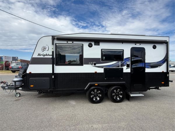 2026 SILVER VALLEY CARAVANS BRIGHTON 18'6'' TANDEM AXLE TOURER REAR DOOR L-SHAPE LOUNGE image