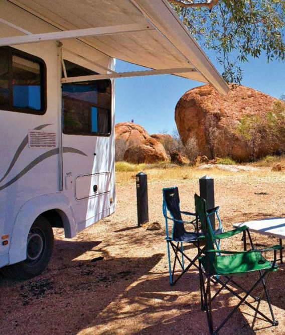An awning provided during our travels.