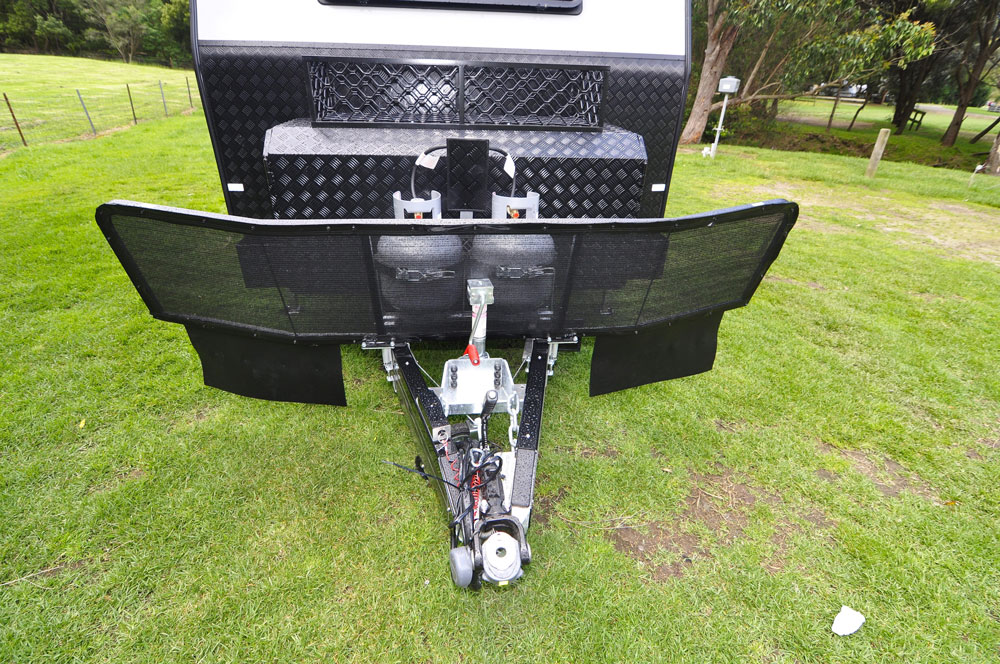The added length accommodates armour plate, firewood storage, and a gen slide with this off-road model
