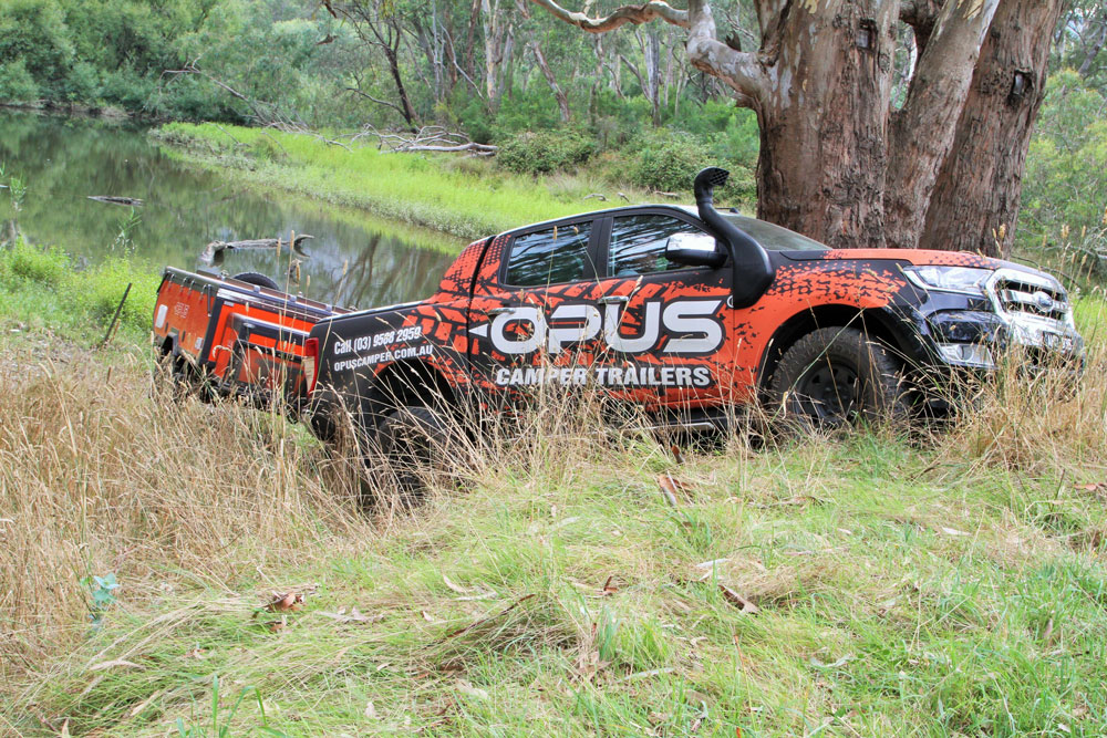 The Opus Team presented their test camper without its air beam annexe, but we still loved it.