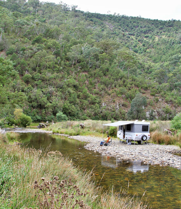 A fantastic high country campsite with a capable van to match 