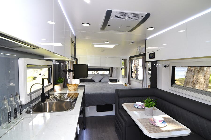 The XTS 22 has a beaut lounge area, with plenty of bench area and overhead lockers