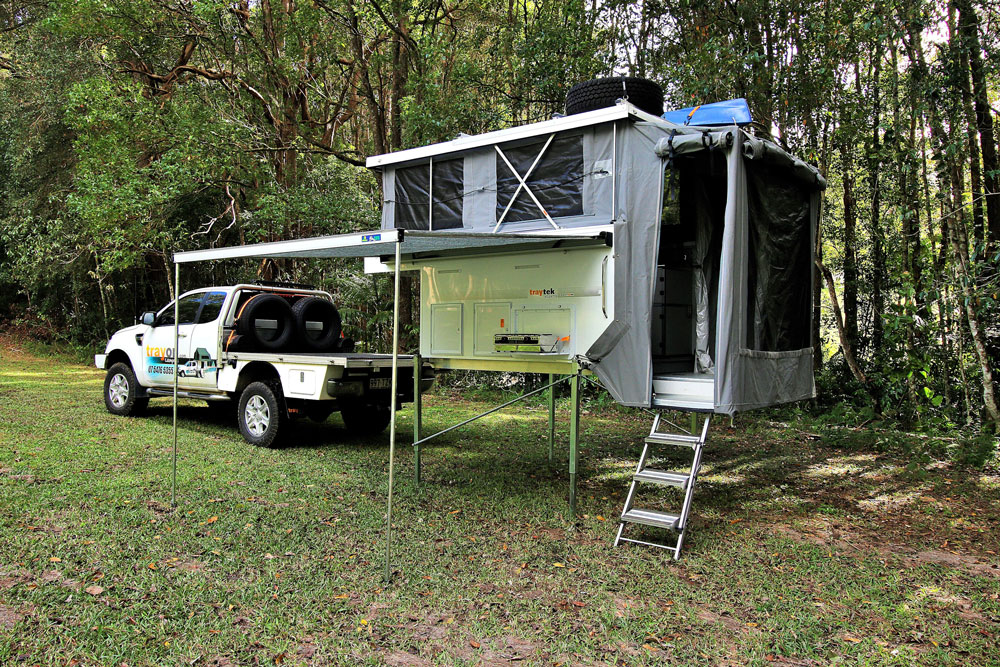 You can have a separate base camp, and tow a boat at your convenience