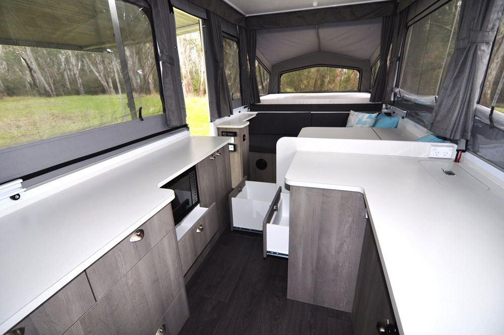 The Thunder features huge internal storage space, a host of internal standard features, and the lounge is extra deep