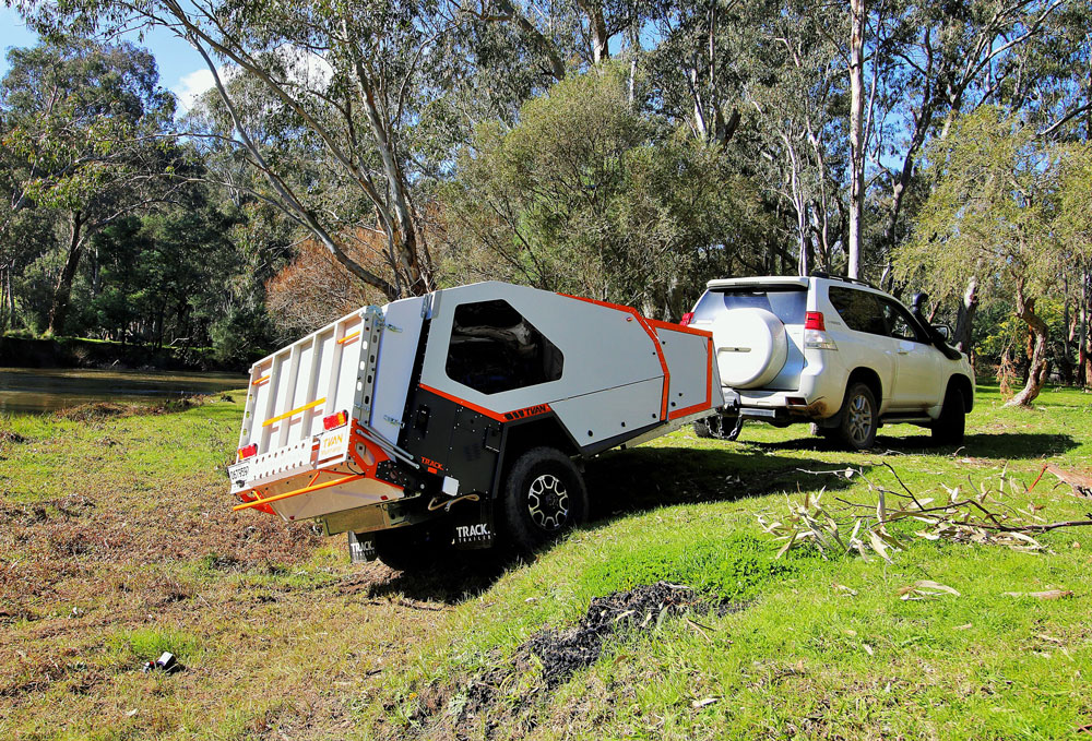 Track Trailer Tvan Murranji features side wall storage pockets, space heating from the diesel heater and roof storage system
